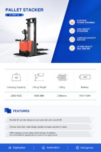 Specefication of Power Stacker - Full Electric Double Cylinder Of Stacker